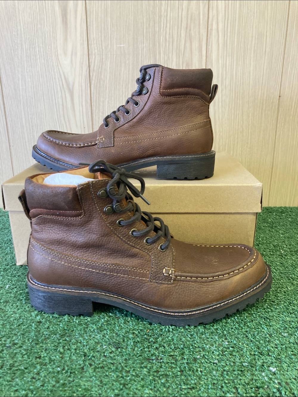 Lucky Brand Men's Bowman Leather Work Boots size 9 (OKPM-07-001)